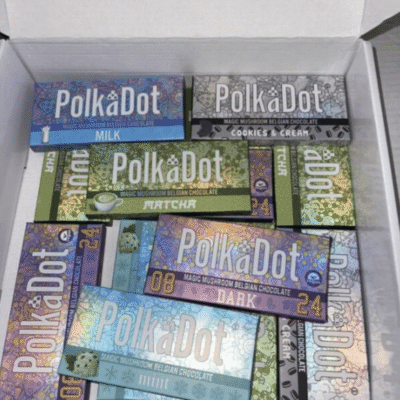polkadot chocolate mushroom bars