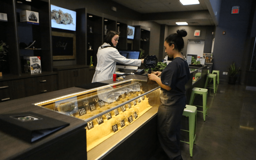 Chronic budz cannabis reception area California