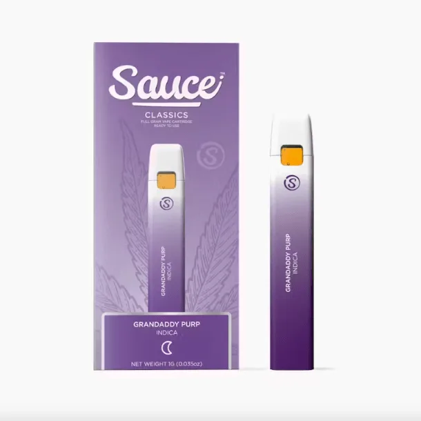 Sauce Essentials disposable Classics Grandaddy Purp indica 1g vape pen