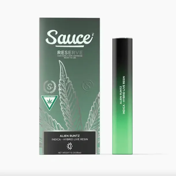 Sauce Essentials disposable Reserve Alien Runtz indica-hybrid 1g vape pen
