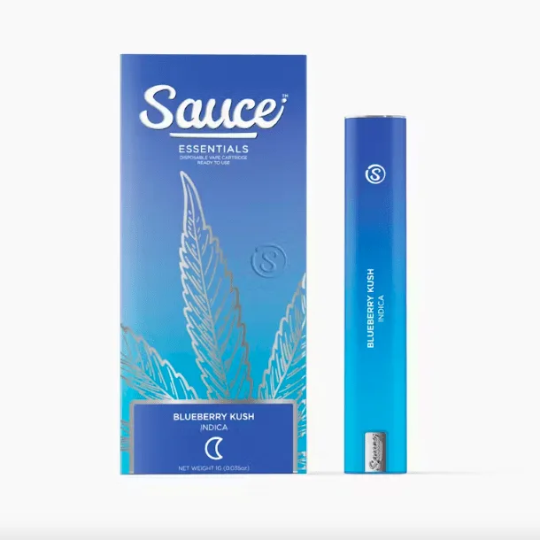 Sauce Essentials disposable Essentials Blueberry Kush indica 1g vape pen
