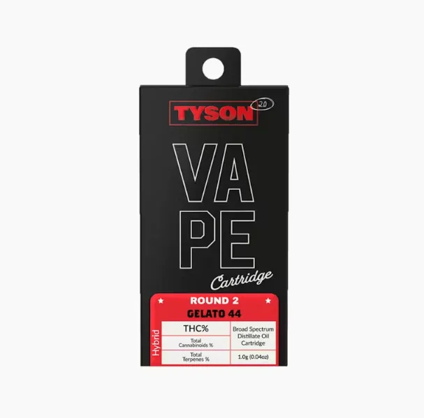 Gelato 44 Tyson 2.0 carts 1G distillate cartridge