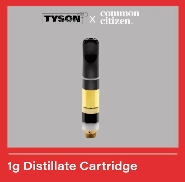 Tyson 2.0 carts strain range on display