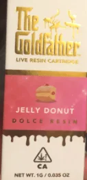 Goldfather carts Jelly Donut live resin cartridge box