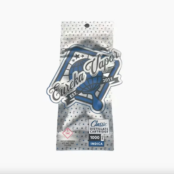 Eureka THC vape indica pouch, sealed 1000mg Classic distillate