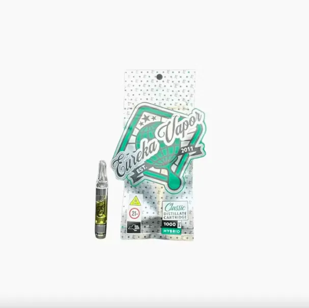 Eureka THC vape hybrid pouch with 1g 510-thread cartridge