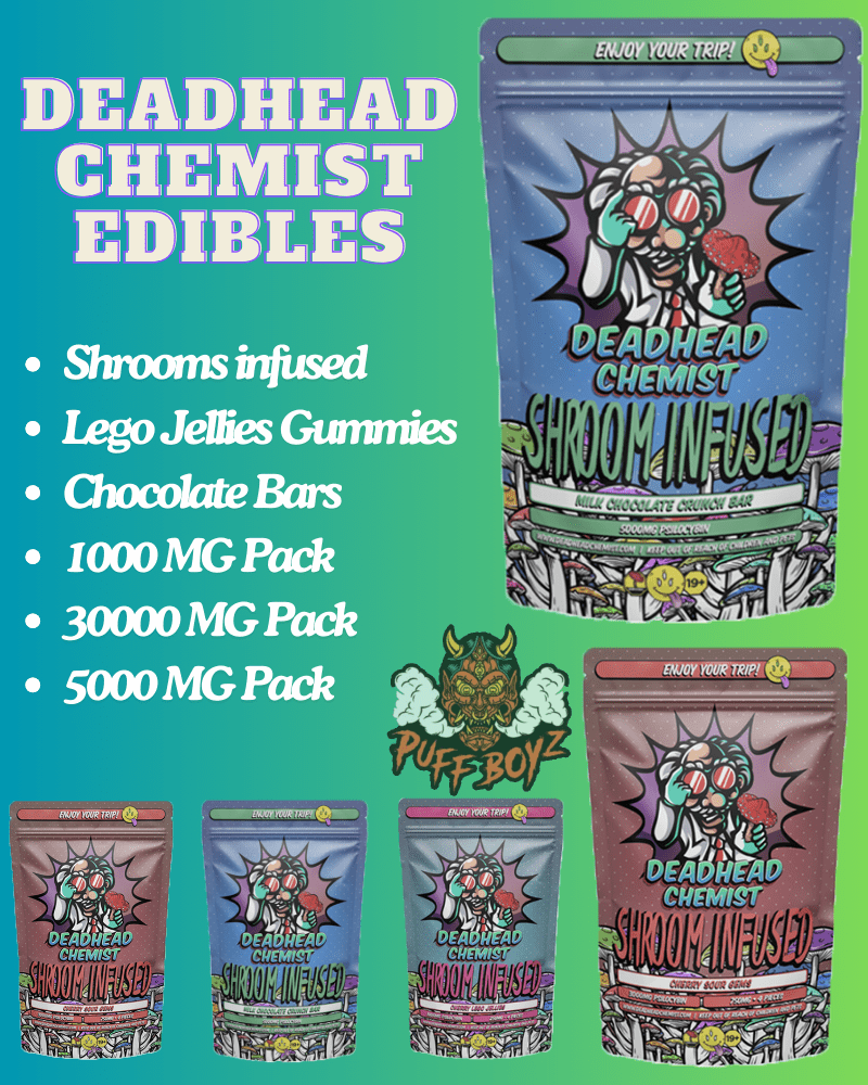 Deadhead Chemist psilocybin gummies 1000mg pack