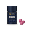 Chronic Budz Muscimol Gummies jar with berry gummies in front
